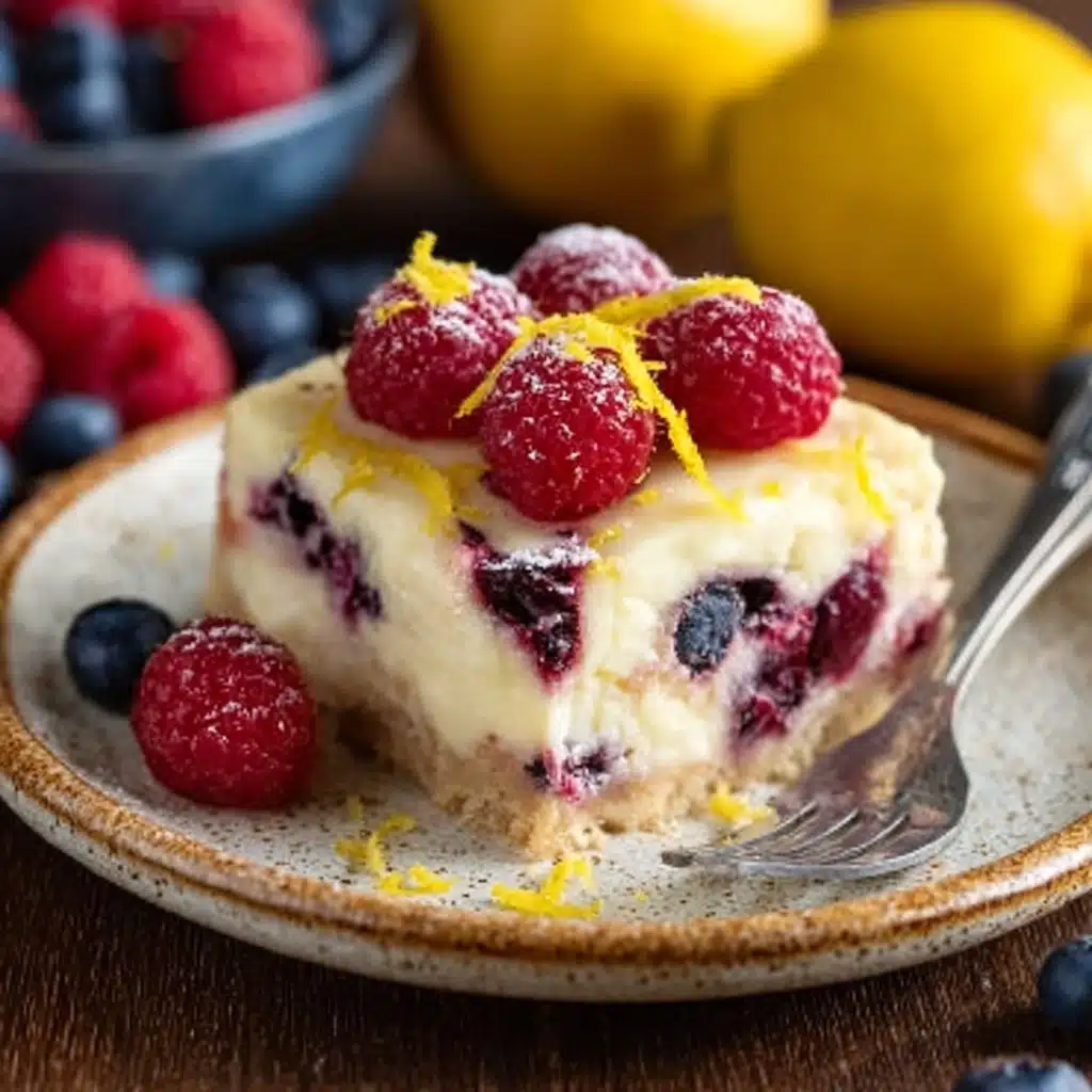 Lemon Raspberry Cottage Cheese Bake Recipe - Recipe Image