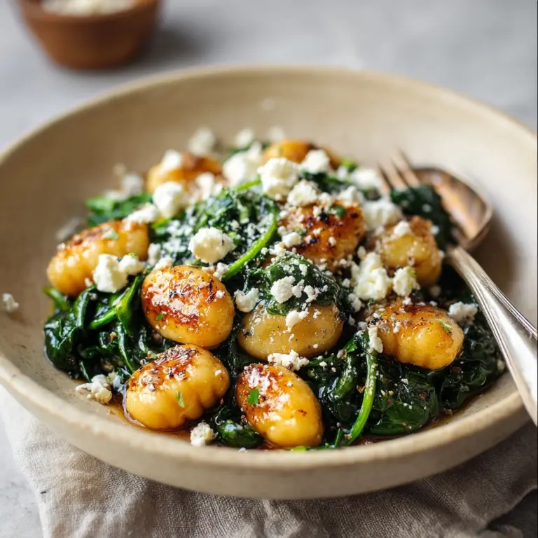 Crispy Gnocchi With Spinach And Feta Recipe