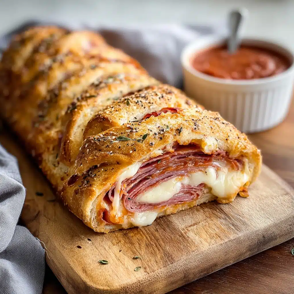 Weeknight Stromboli Recipe with Deli Meats and Marinara Recipe - Recipe Image