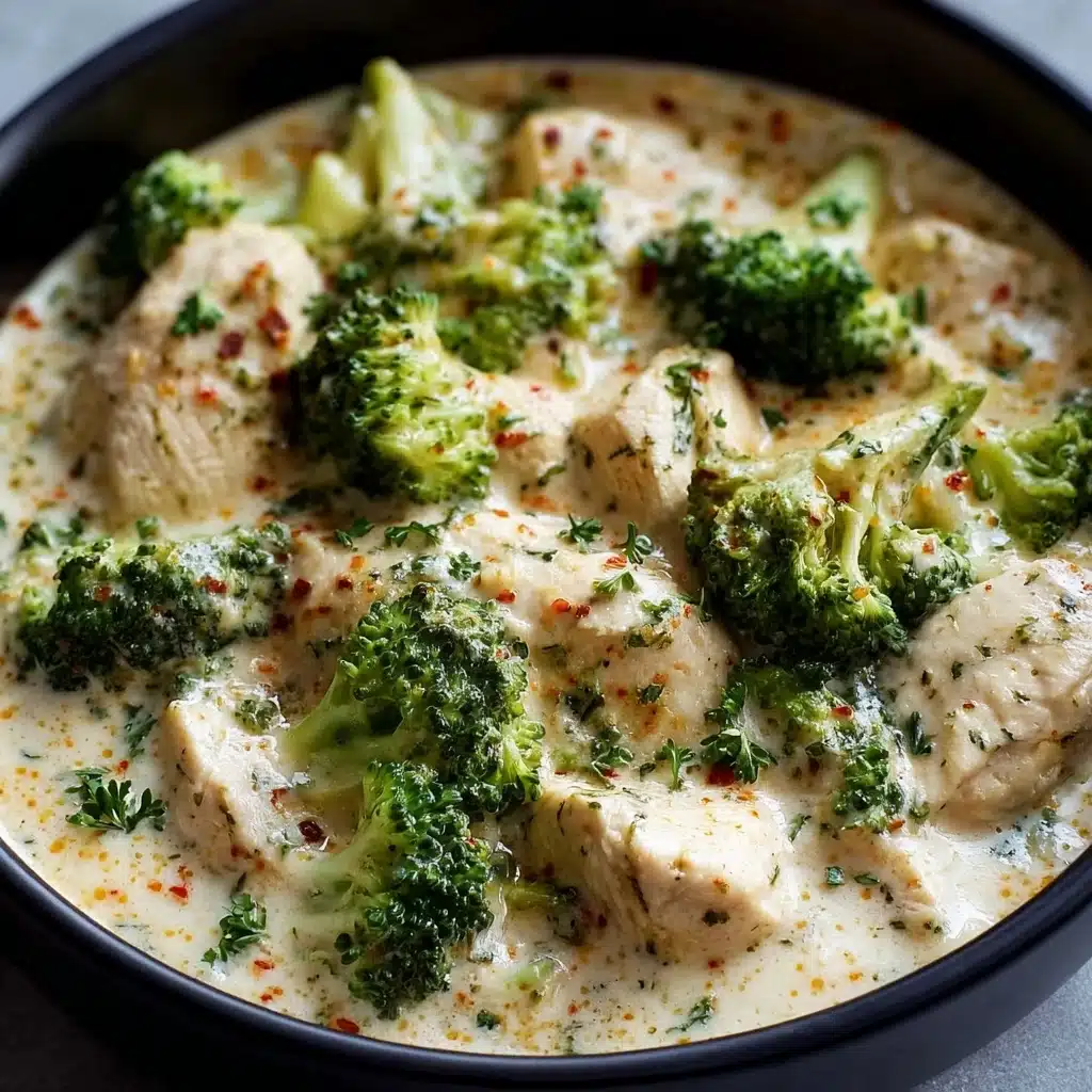Slow Cooker Chicken Alfredo with Broccoli Recipe - Recipe Image