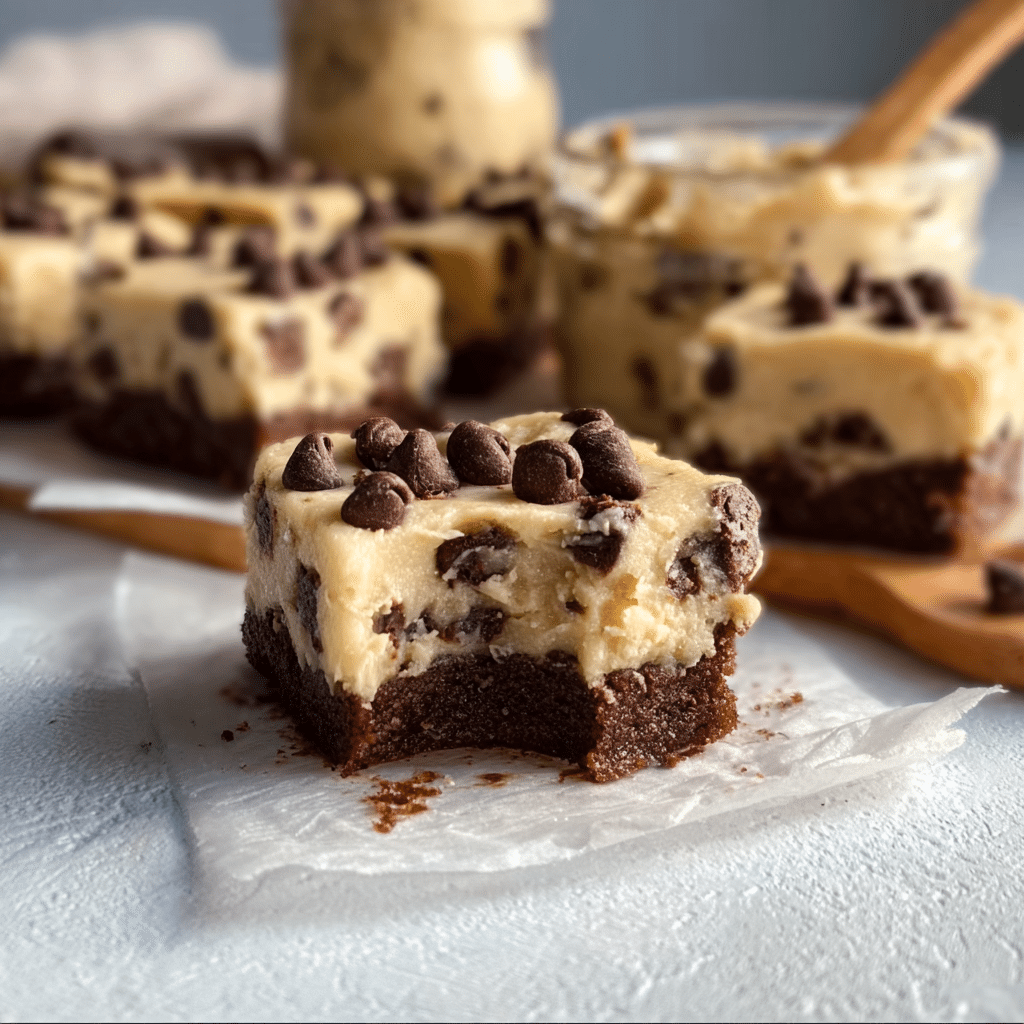 Protein Packed Cookie Dough Brownies Recipe - Recipe Image