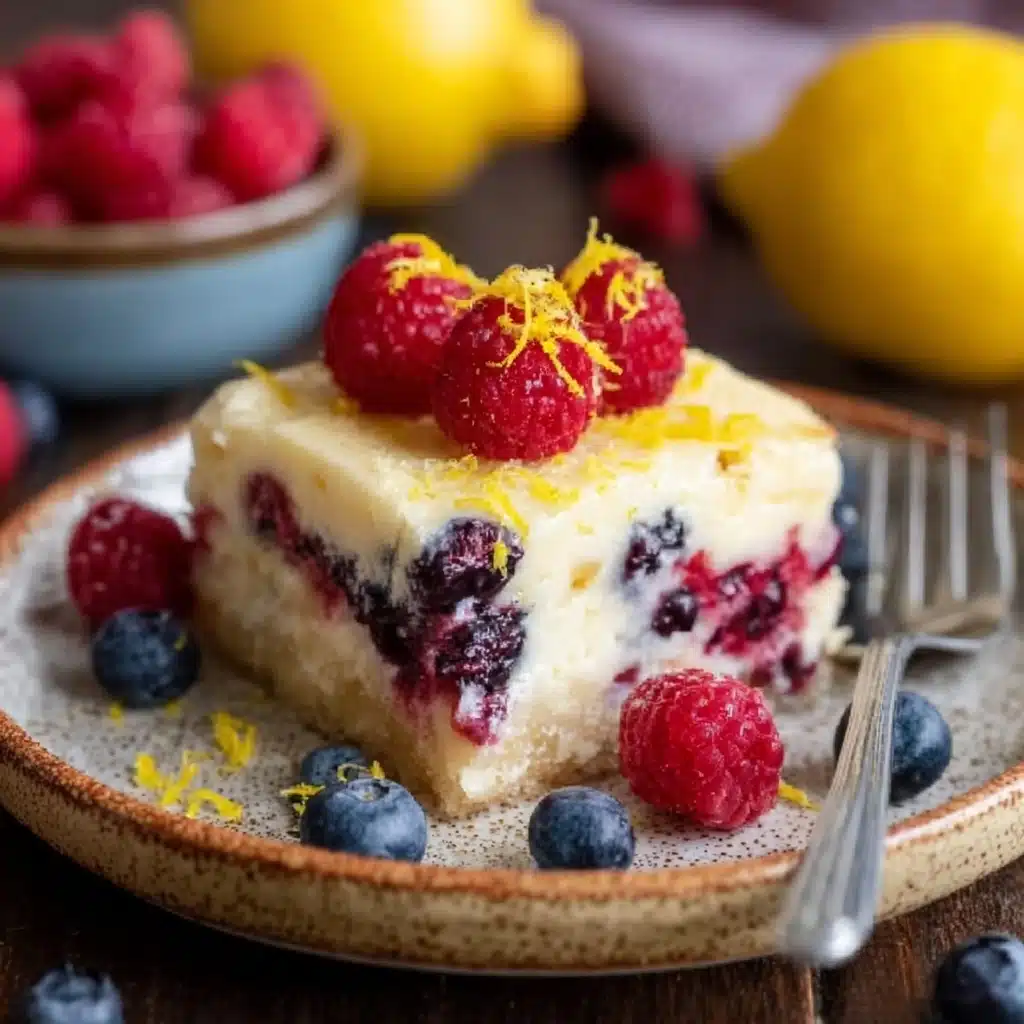 Lemon Raspberry Cottage Cheese Bake Recipe - Recipe Image