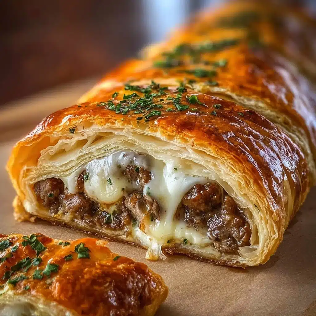 Mouthwatering Mozzarella Cheese Steak Stromboli Recipe - Recipe Image