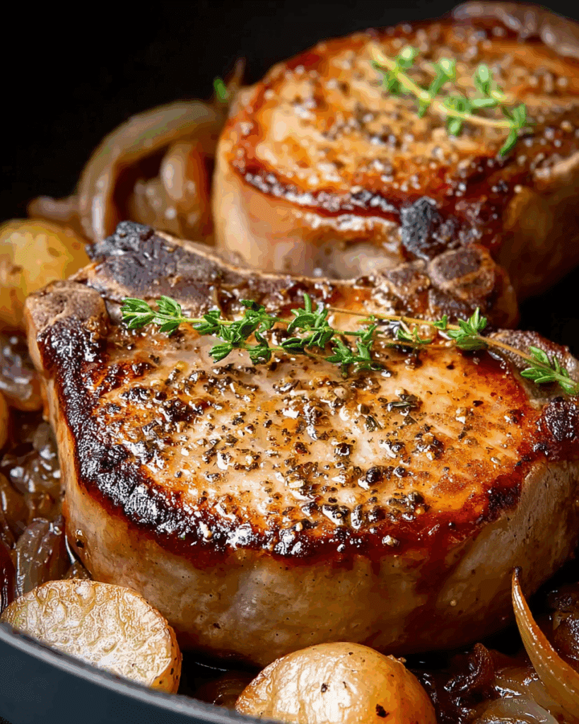 Juicy Apple Butter Pork Chops Recipe