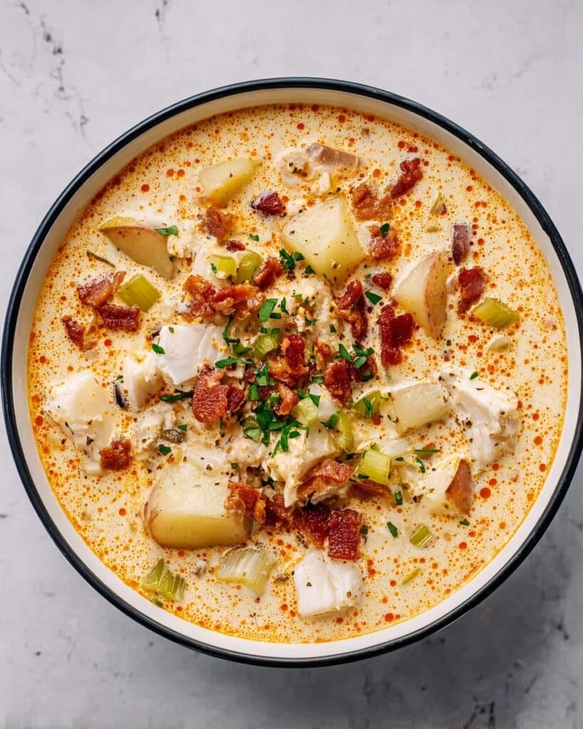 Creamy Fish Chowder with Potatoes and Corn Recipe