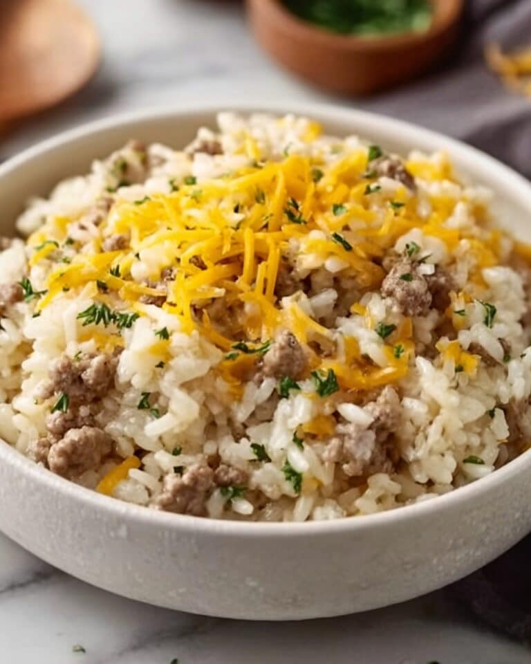 Cheesy Hamburger Rice Casserole Recipe