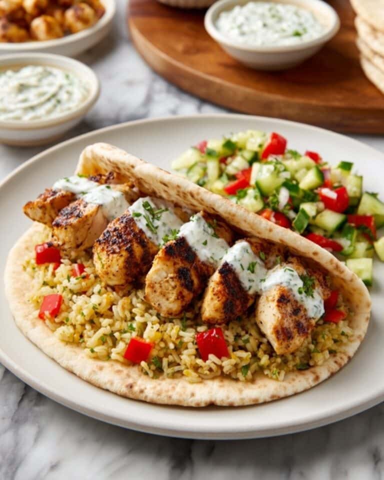 Mediterranean Chicken Gyros with Creamy Feta Tzatziki Recipe