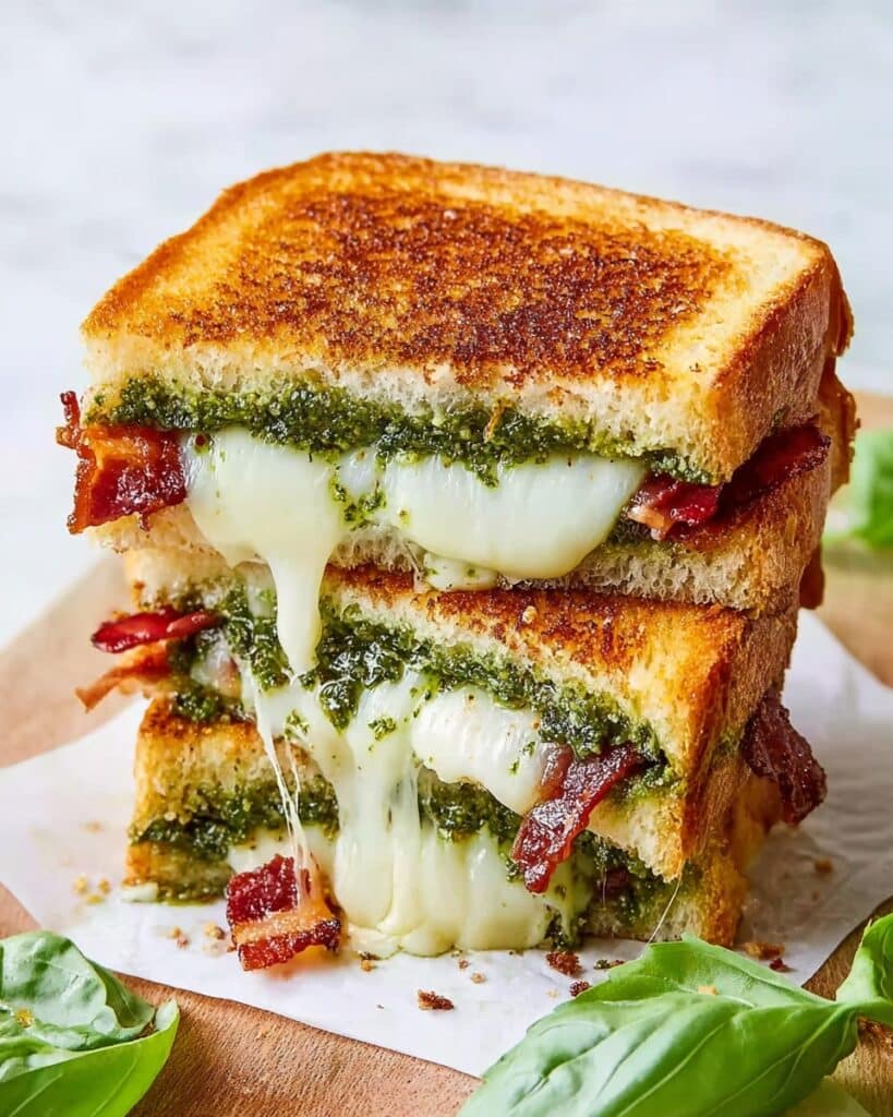 Sourdough Pesto Grilled Cheese Recipe