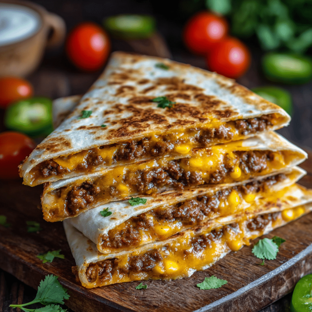 Smashburger Quesadillas Recipe - Recipe Image