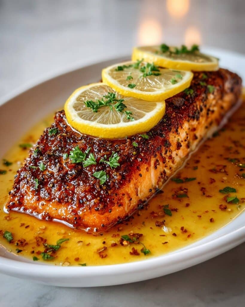 Melt-in-Mouth Honey Garlic Butter Baked Salmon Recipe