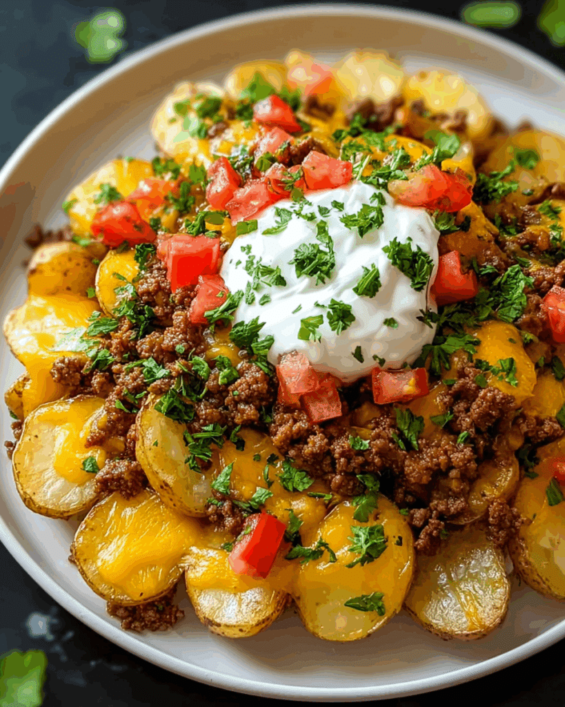 Cheesy Taco Potatoes Recipe