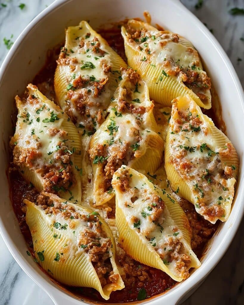 Beef Stuffed Shells Pasta Recipe