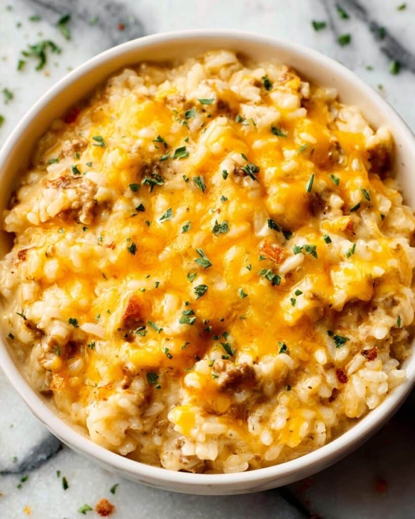 One Pot Queso Chicken and Rice Recipe
