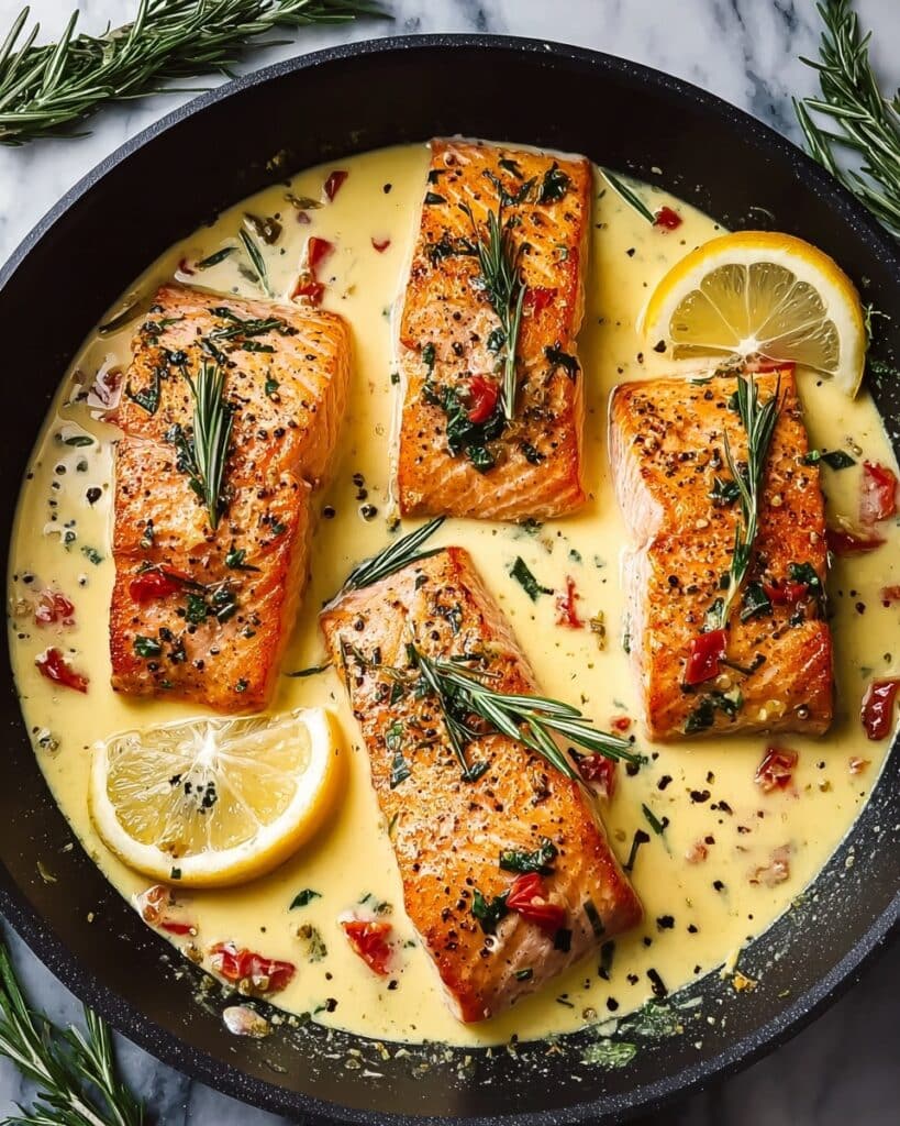 Creamy Garlic Tuscan Salmon Recipe