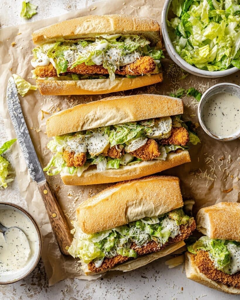 Chicken Caesar Sandwiches Recipe