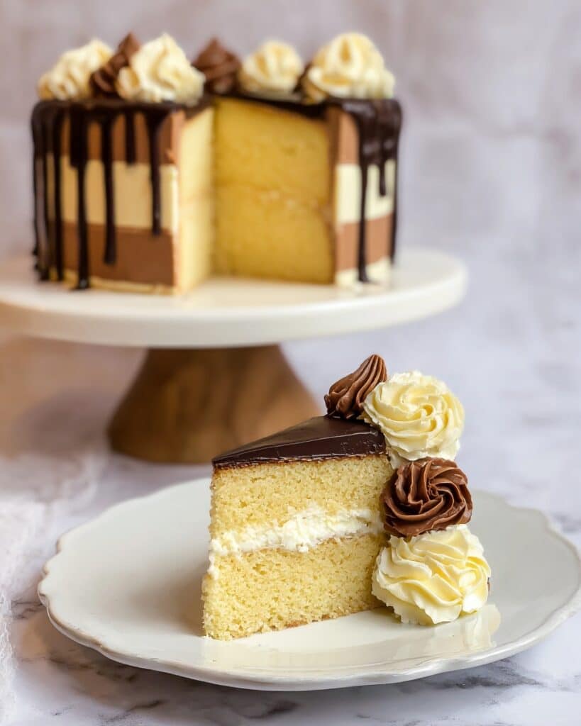 Ultimate Boston Cream Pie | Ganache Drip Cake Recipe