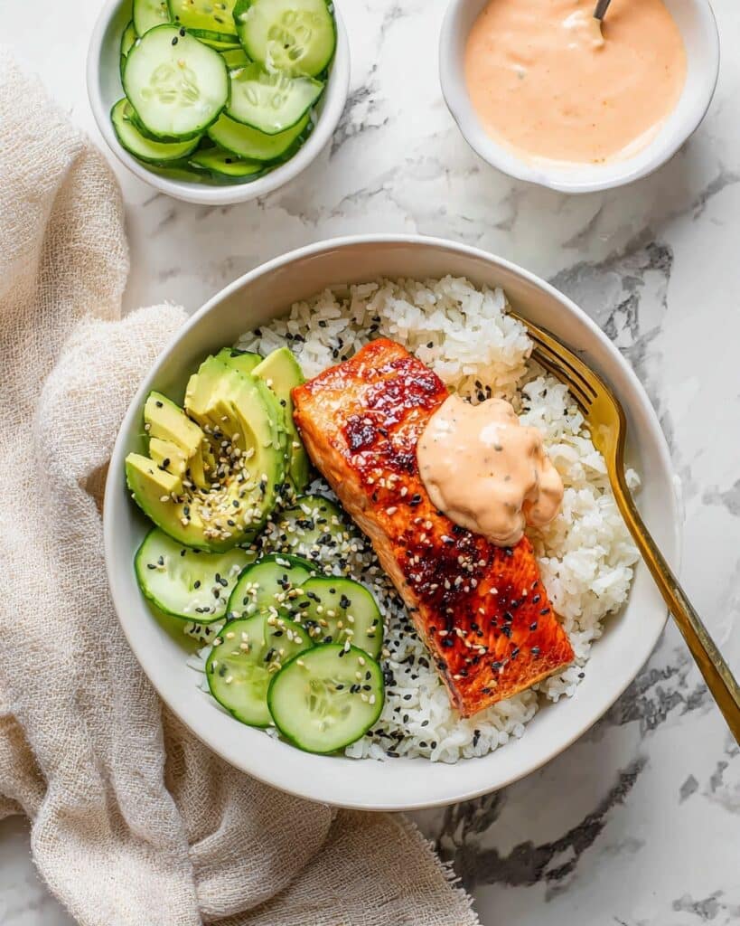 Baked Salmon Sushi Bowl Recipe