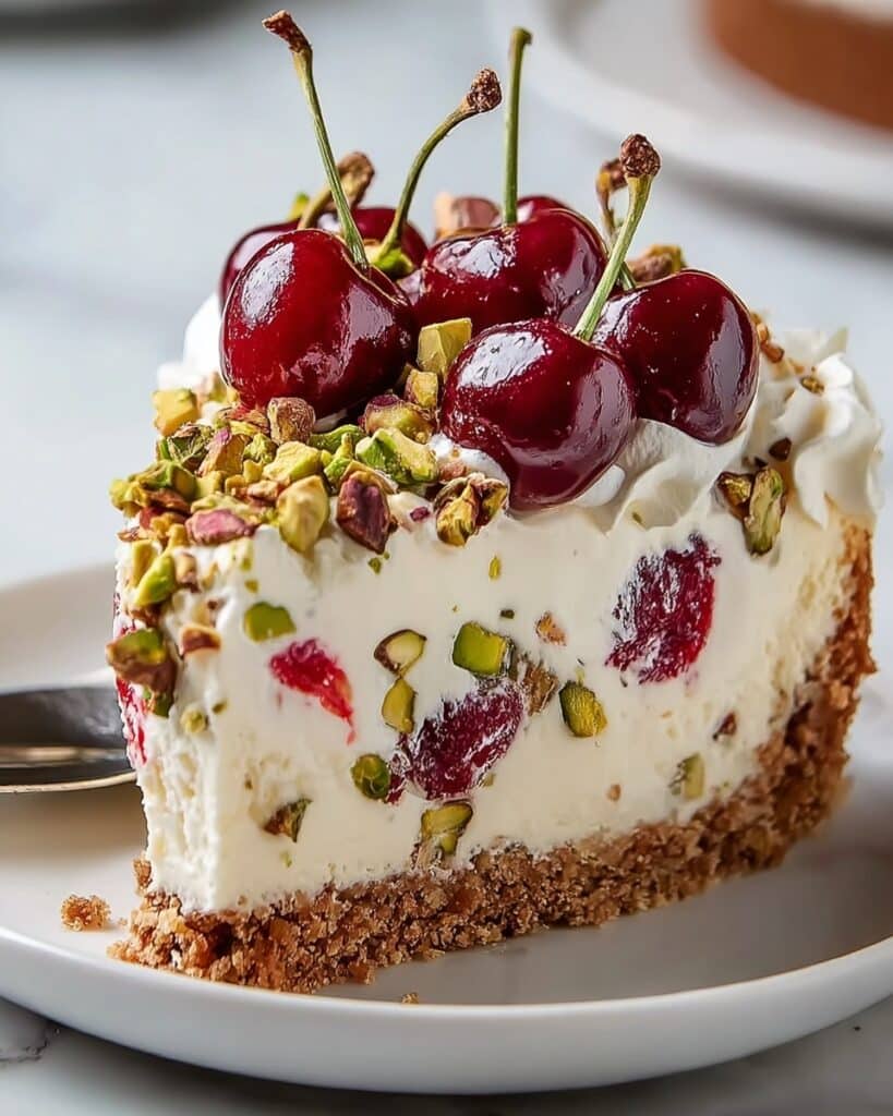 Cherry Pistachio Cheesecake Recipe