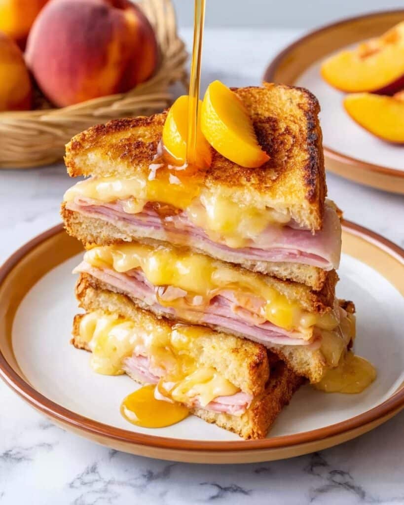 Peach and Ham Stuffed French Toast Recipe