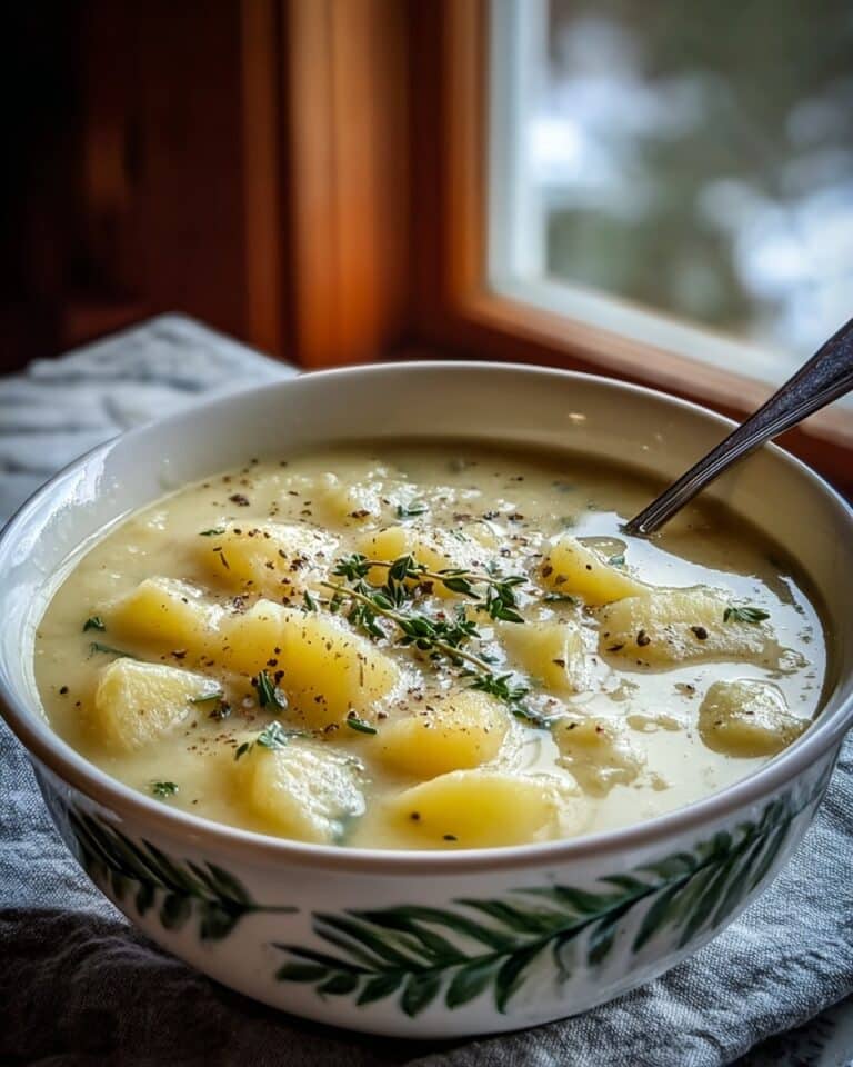 Cheddar Garlic Herb Potato Soup Recipe