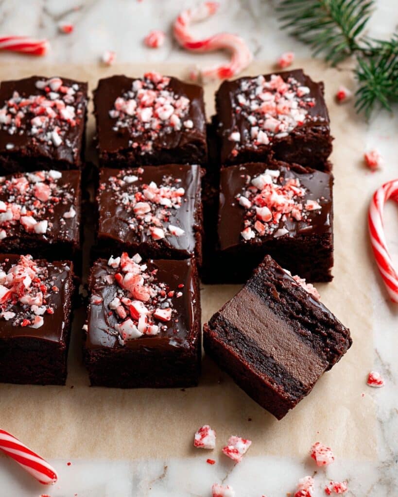 One Bowl Peppermint Brownies Recipe