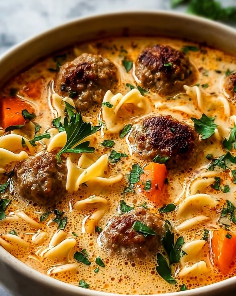 Creamy Italian Meatball Soup Recipe