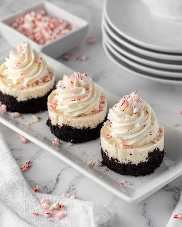 Peppermint Cheesecake Cupcakes with White Chocolate and Andes Peppermint Crunch Recipe