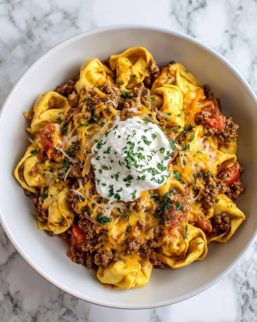 Cheesy Taco Tortellini Bowl Recipe