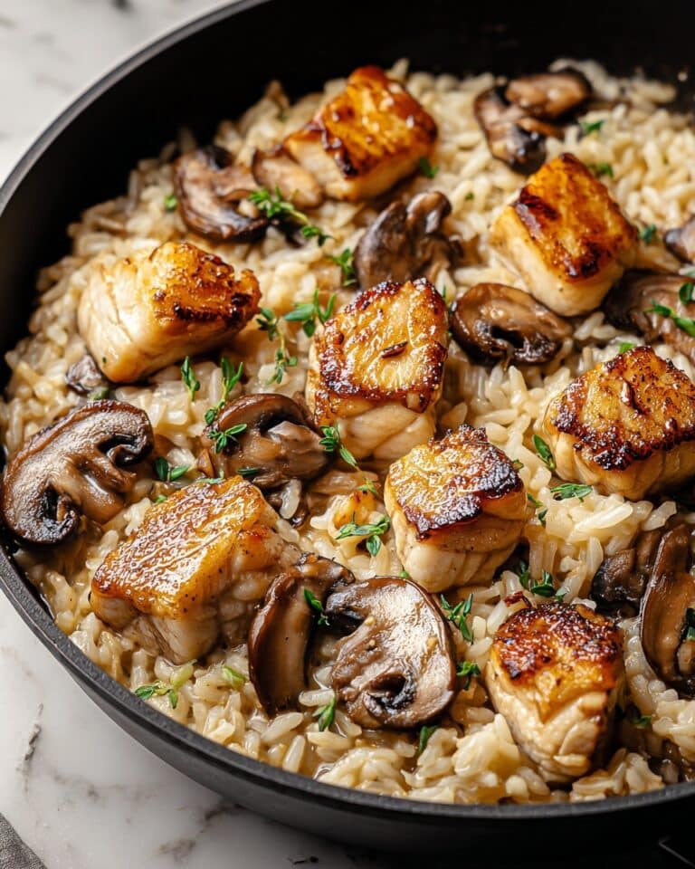 One Pot Chicken and Mushroom Orzo Recipe