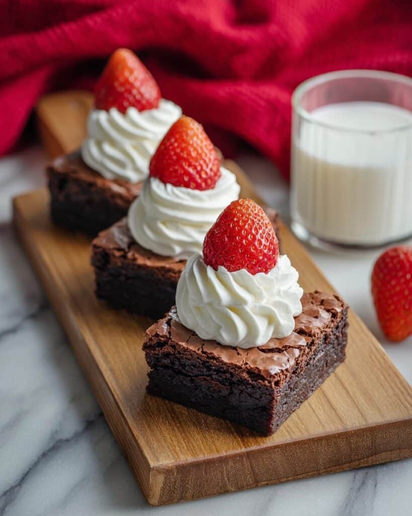 Santa Hat Brownies Recipe