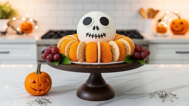 Skellington Cheese Ball Appetizer Recipe