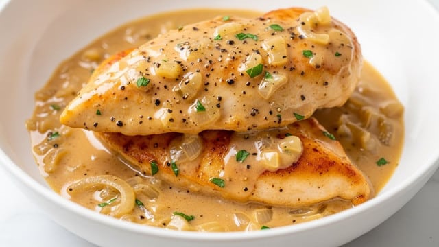Easy Crockpot Chicken with Creamy Gravy Recipe