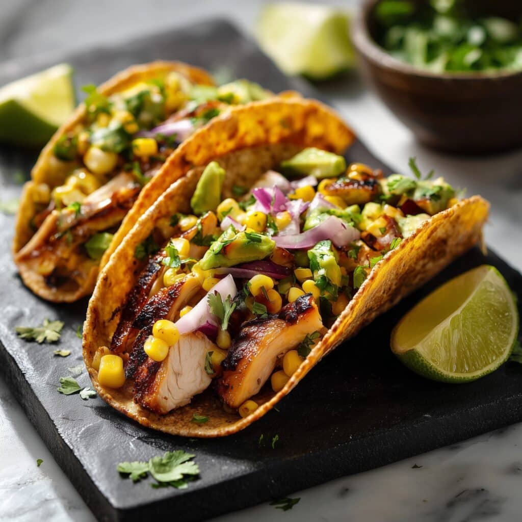 White Chicken Chili Tacos Recipe