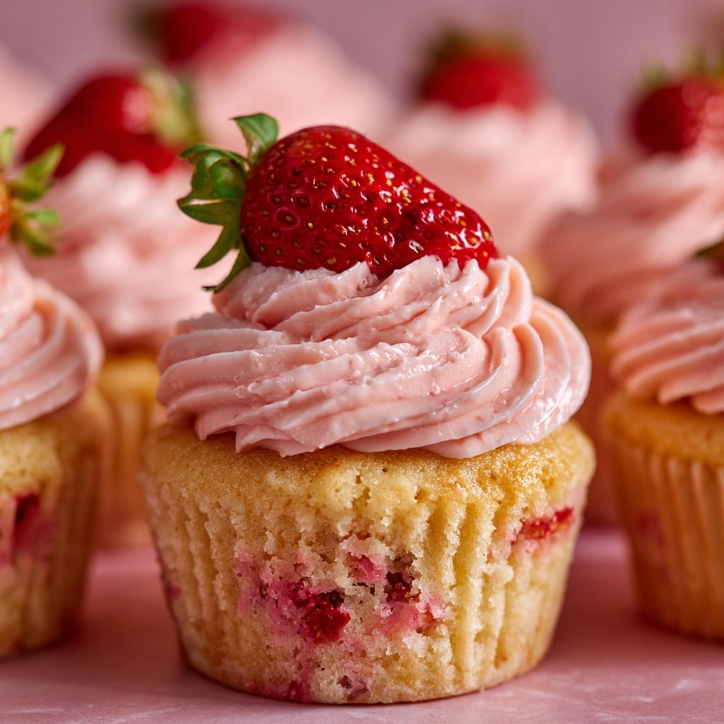 Strawberry Muffins with Crumble Topping and Strawberry Glaze Recipe - Recipe Image