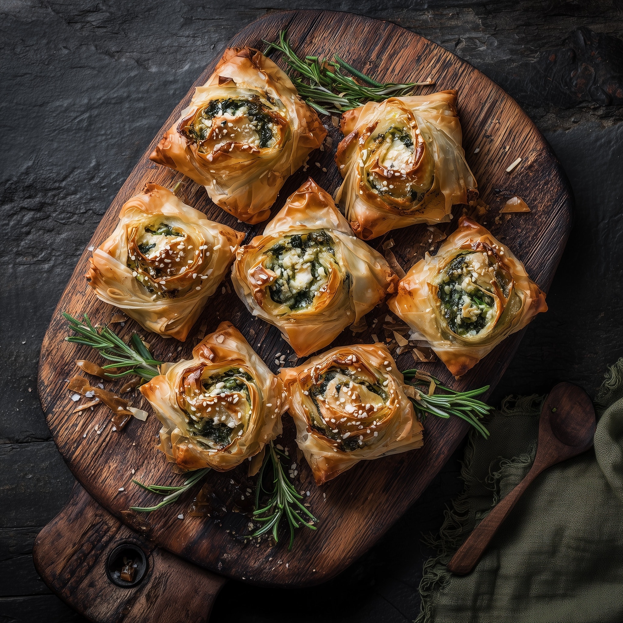 Spinach Filo Spiral Pie Recipe - Recipe Image