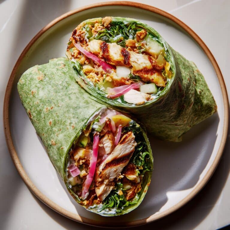 Chicken Caesar Wrap with Lemony Caesar Dressing Recipe