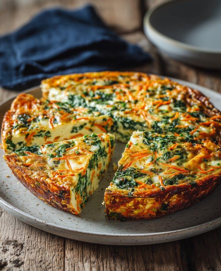 Crustless Spinach and Ham Cheese Quiche Recipe