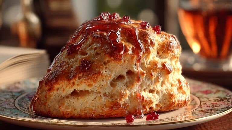 Buttermilk Cherry Scones with Cherry Glaze and Pistachios Recipe