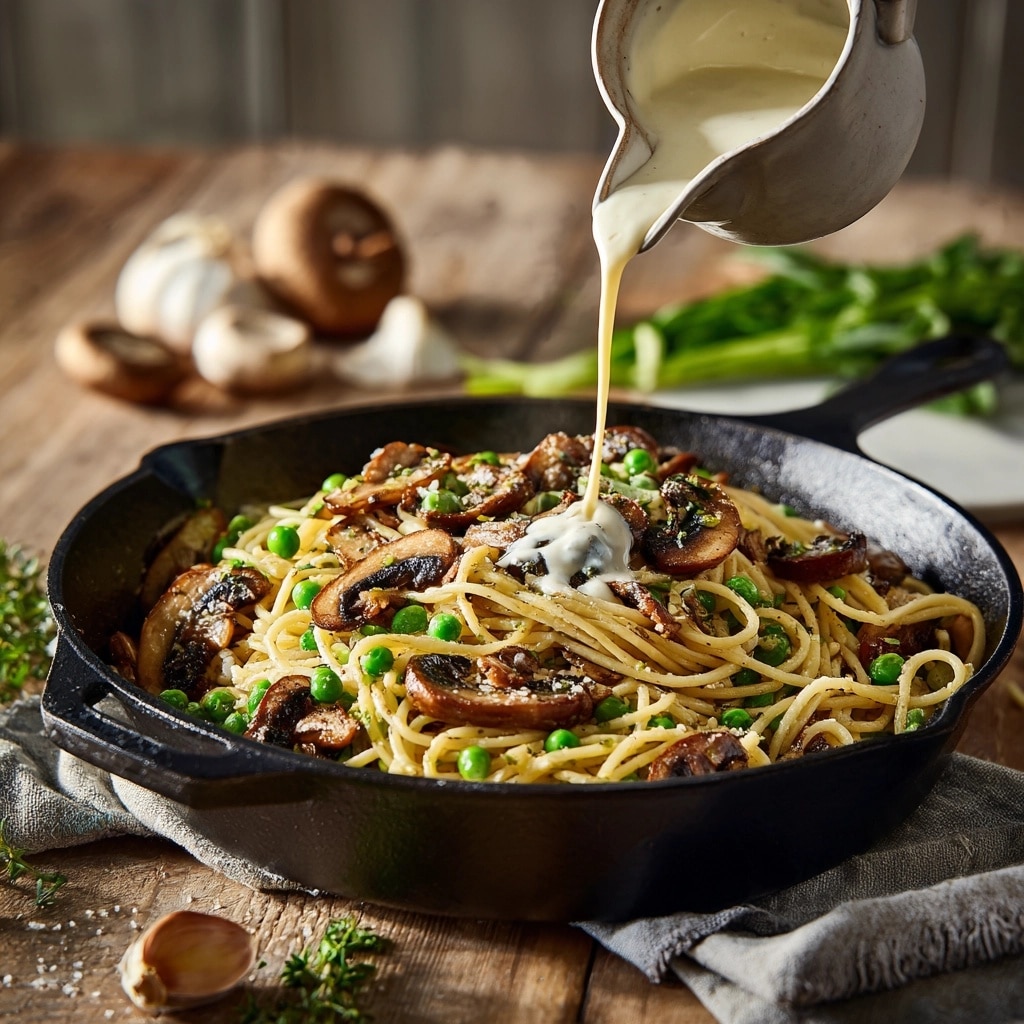 Mushroom Pasta with Lemon, Herbs, and Parmesan Recipe - Recipe Image