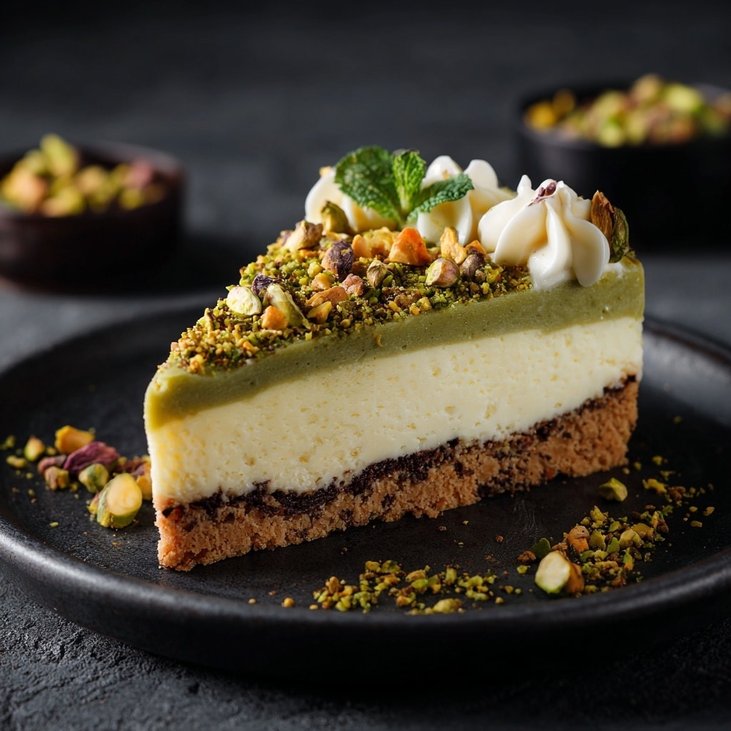 Pistachio Cream Cheese Cake — Rich, Moist & Delicious Recipe - Recipe Image