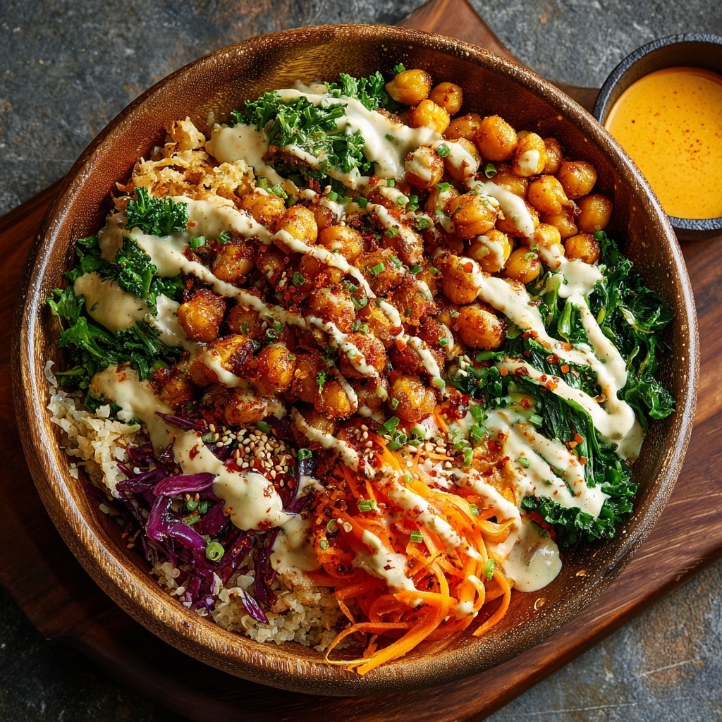 Cumin-Roasted Carrot & Cauliflower with Green Tahini Dressing Recipe - Recipe Image