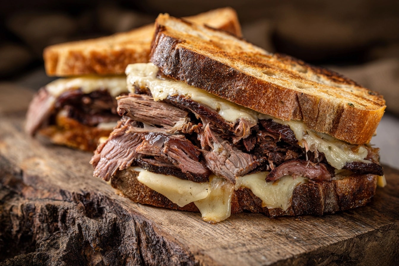French Dip Grilled Cheese Recipe - Recipe Image
