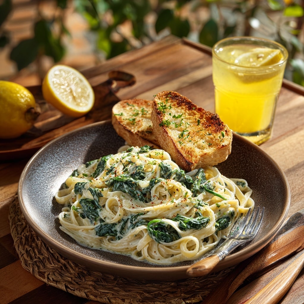 Lemon Ricotta Pasta with Spinach Recipe - Recipe Image