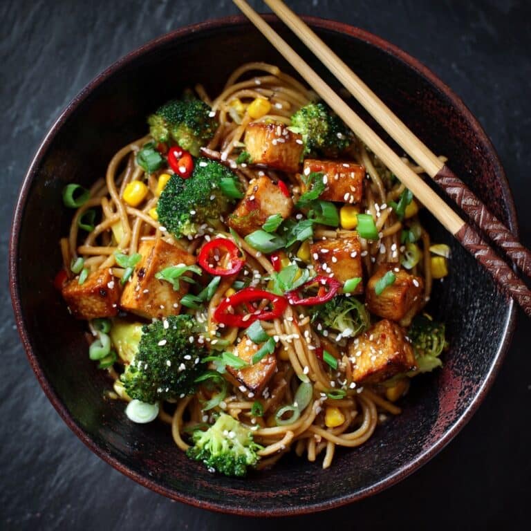 Asian Garlic Noodle Bowl Recipe