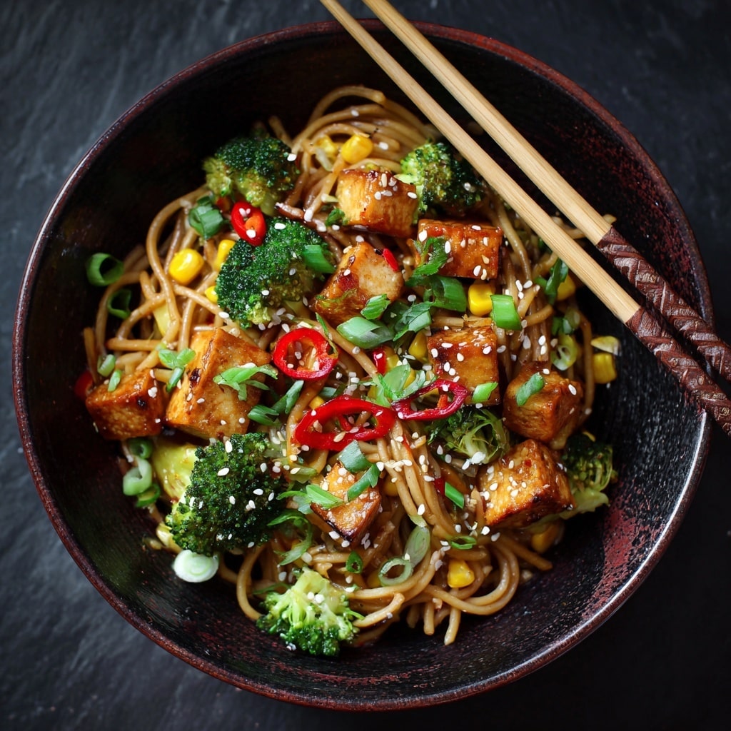 Asian Garlic Noodle Bowl Recipe