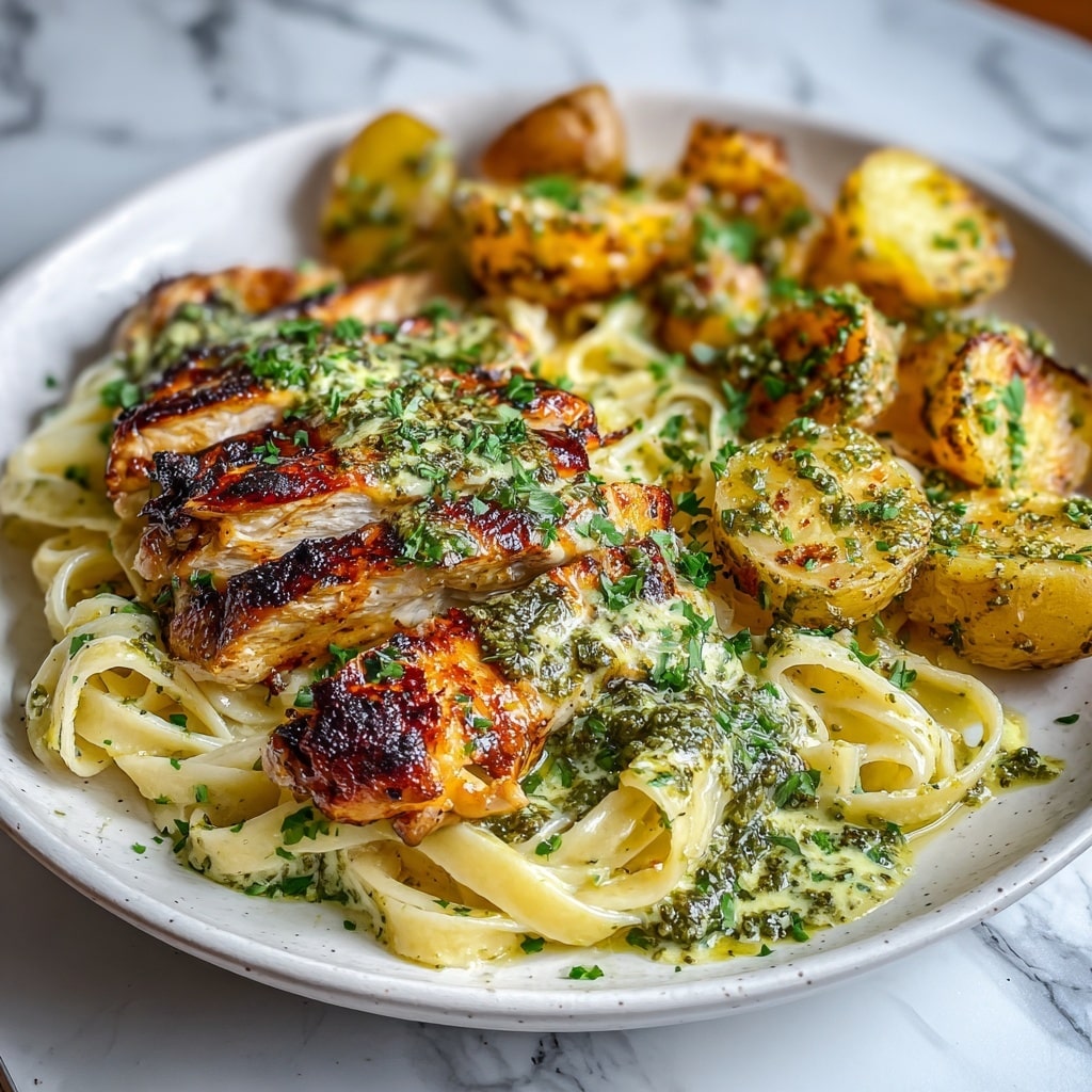 Chicken Piccata with Garlicky Greens & New Potatoes Recipe
