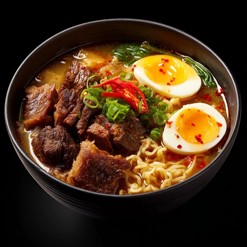Slow Cooker Beef Ramen Noodles Recipe - Recipe Image