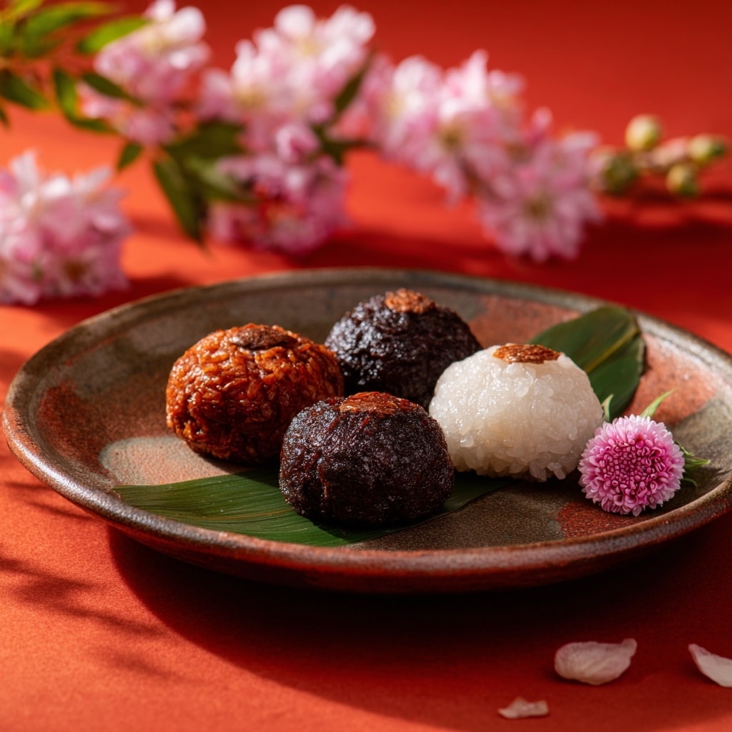 Ohagi (Japanese Sweet Rice Balls with Anko, Kinako, and Black Sesame Coatings) Recipe