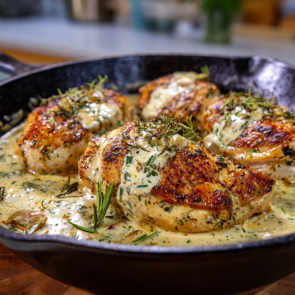 Baked Caesar Chicken with Creamy Parmesan Sauce Recipe