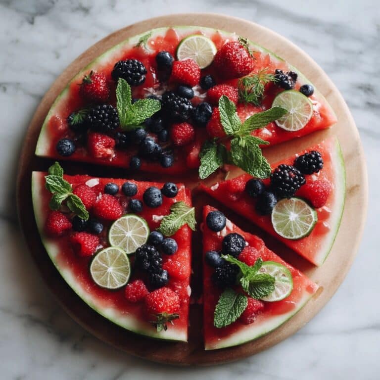 Watermelon, Lime and Mint Sugar Pavlova Recipe
